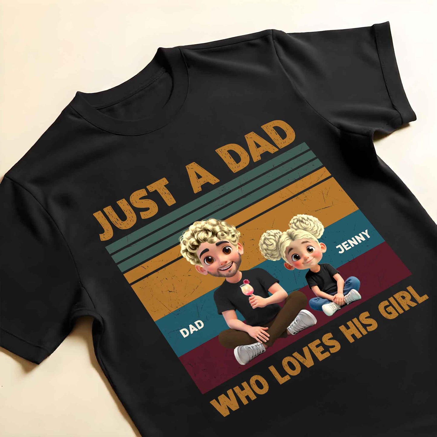 Just A Dad Who Loves His Girl, Father and Daughter with Ice Cream