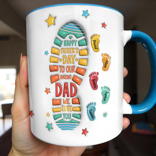 Happy Father's Day To Our Amazing Dad We Love You, Footprints and Stars
