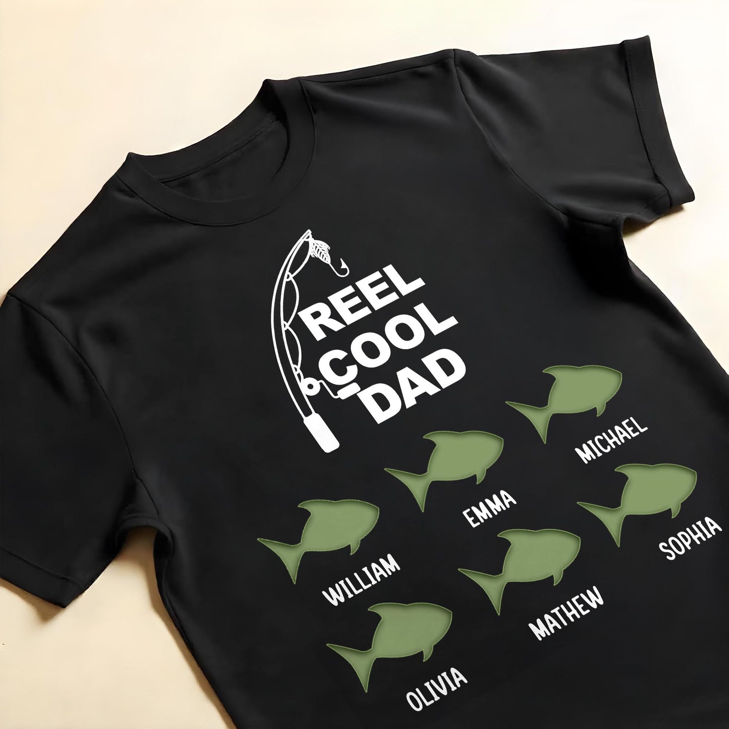 Reel Cool Dad, Fishing Rod And Fish
