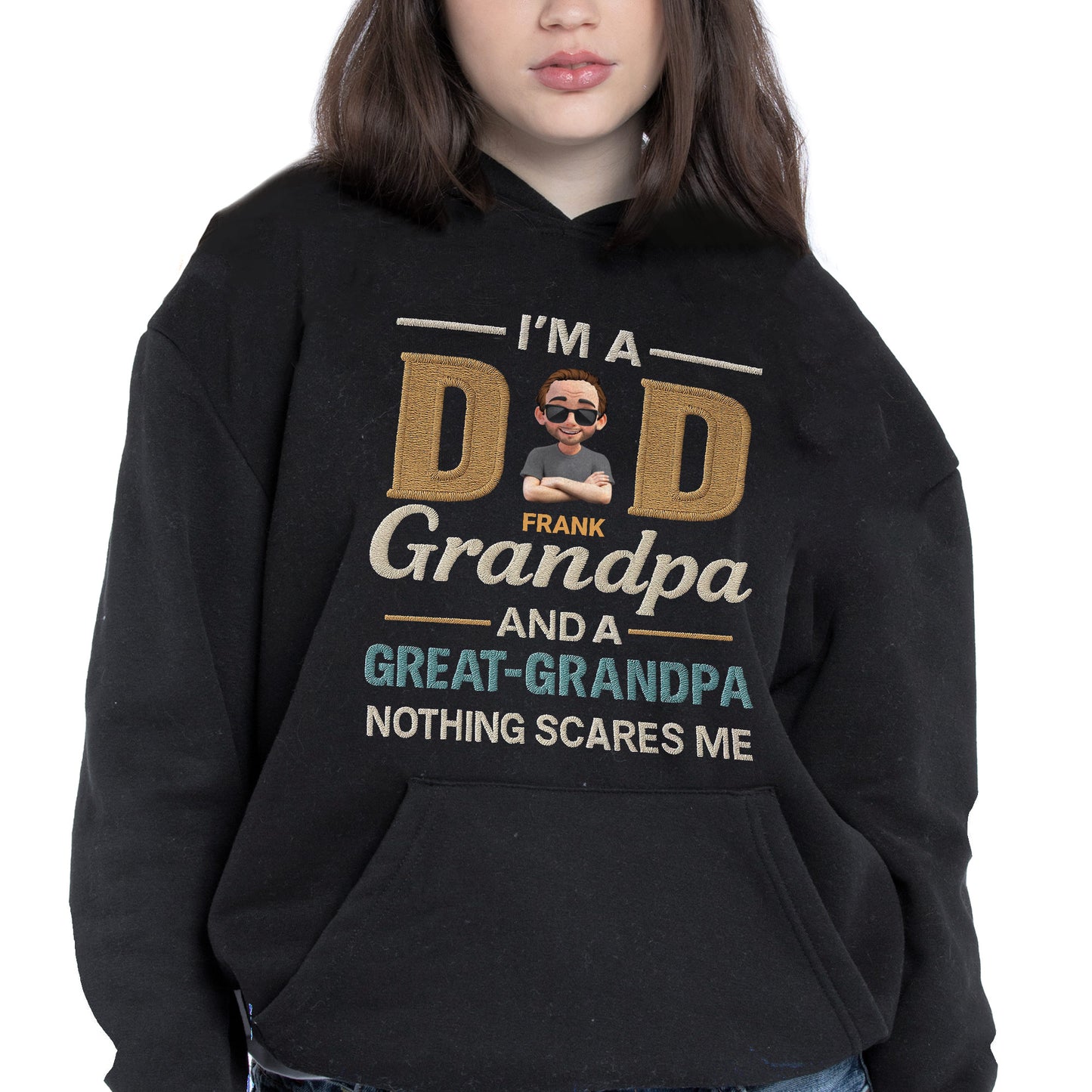 I'm A Dad Grandpa And A Great Grandpa Nothing Scares Me, Cartoon Man