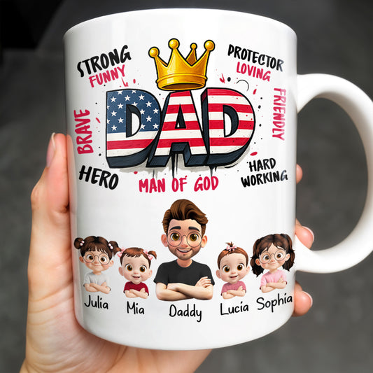 Strong Funny Brave Hero Dad, Protector Loving Friendly Man Of God