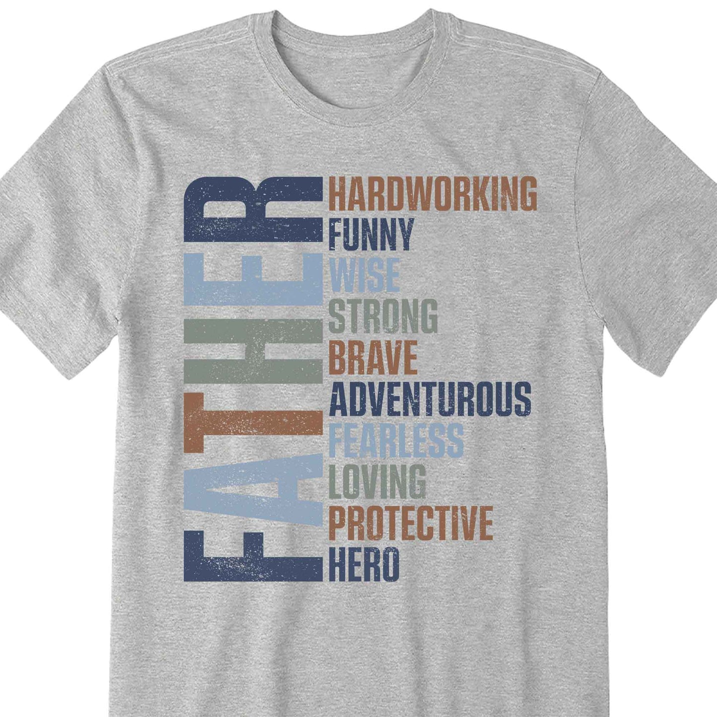 Father Attributes Hero Protector Hoodie - Personalized Custom Unisex T-shirt, Hoodie - DAD198_WBAS