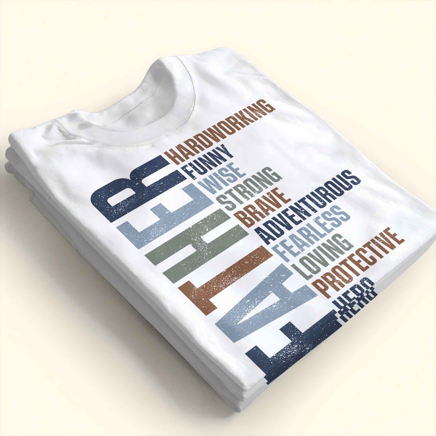 Father Attributes Hero Protector Hoodie - Personalized Custom Unisex T-shirt, Hoodie - DAD198_WBAS