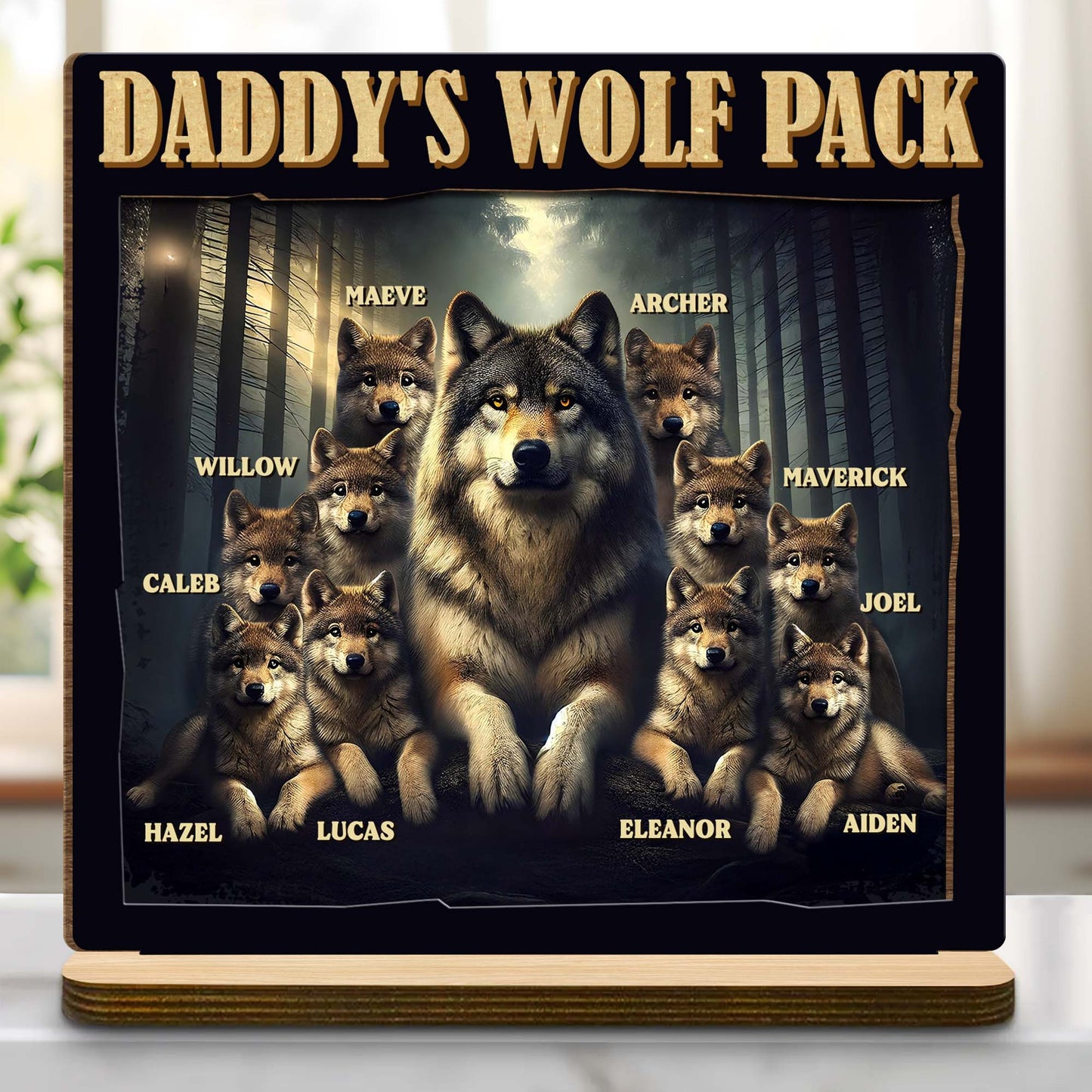 Daddy's Wolf Pack Featuring Majestic Wolves