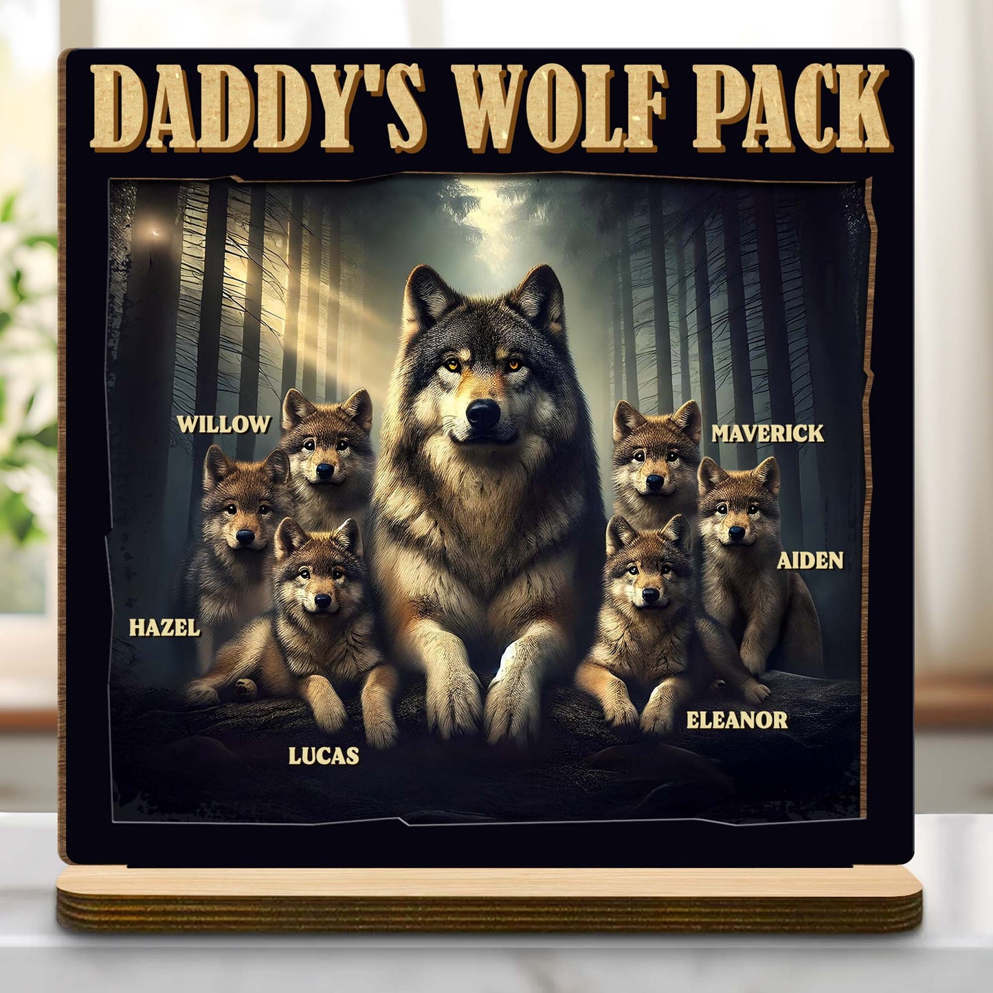 Daddy's Wolf Pack Featuring Majestic Wolves