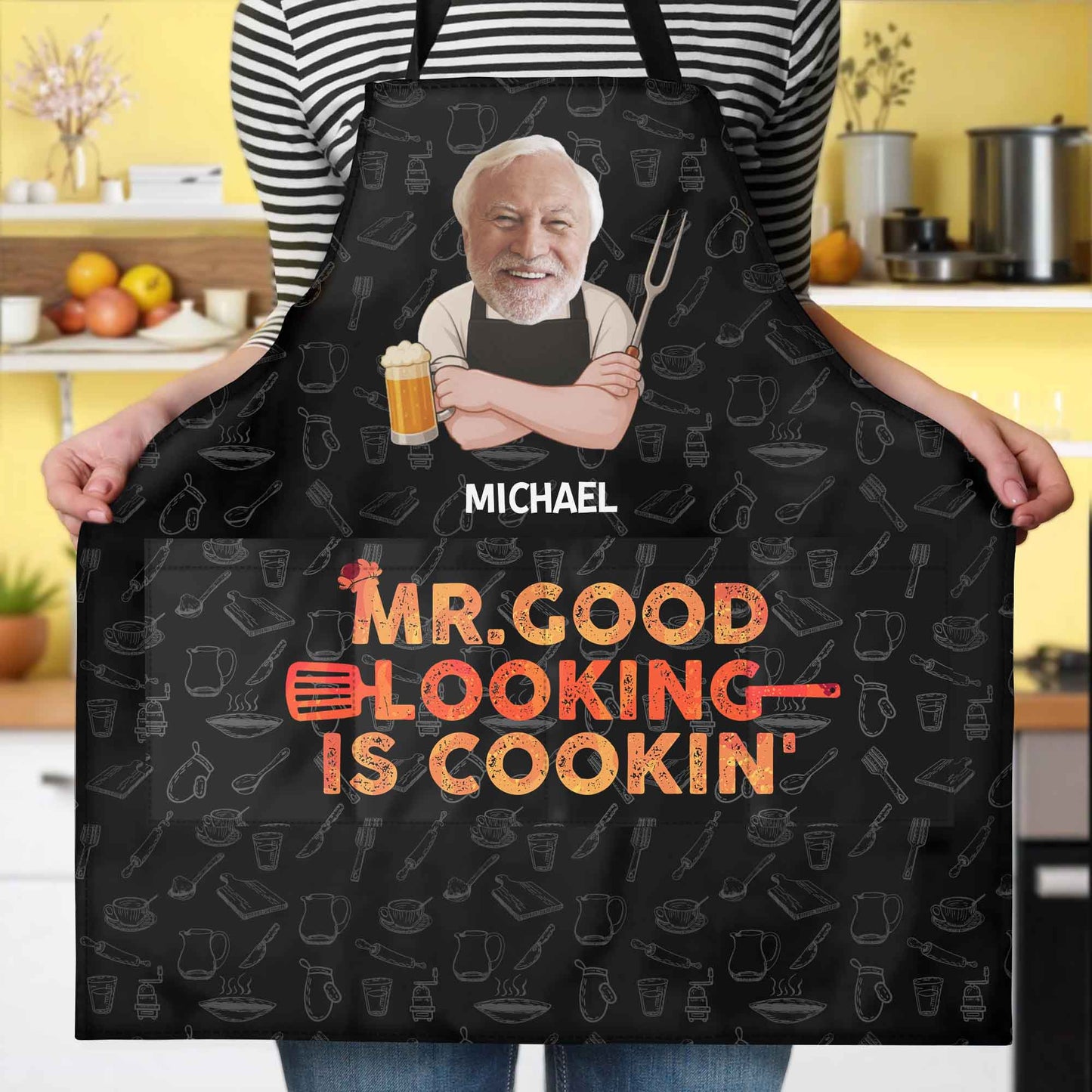 Mr Good Looking Is Cookin With Kitchen Utensils