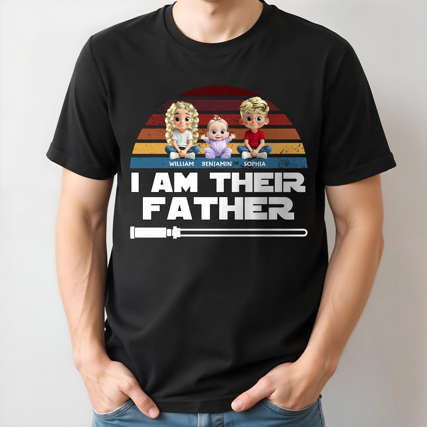 I Am Their Father With Three Kids And Lightsaber