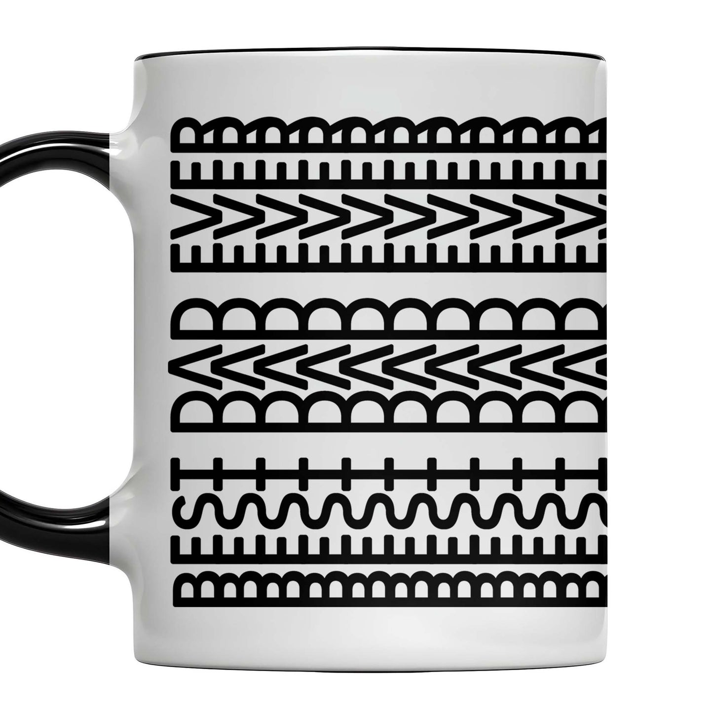 Best Dad Ever With Tribal Patterns - Personalized Custom Accent Mug - DAD213_AMUG