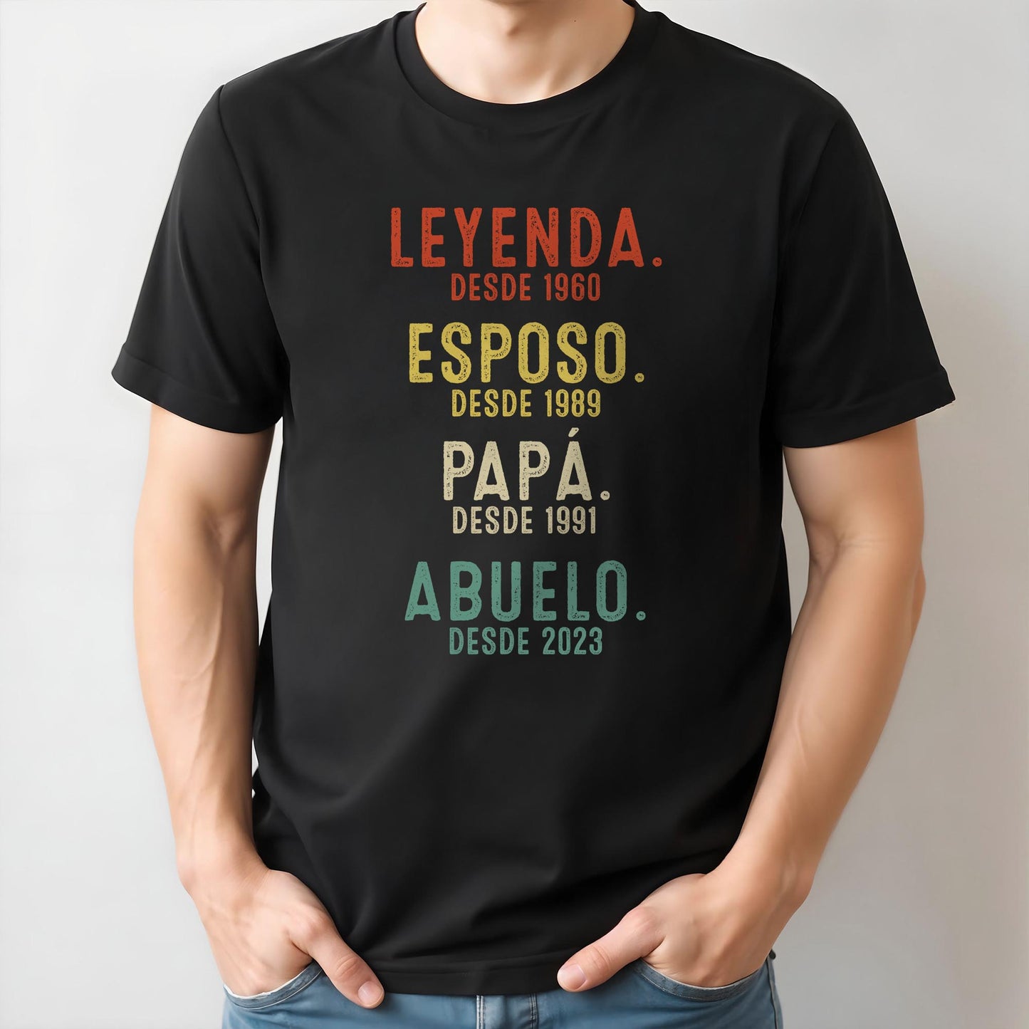 Leyenda Desde 1960, Esposo, Papa, Abuelo Custom Unisex T-shirt