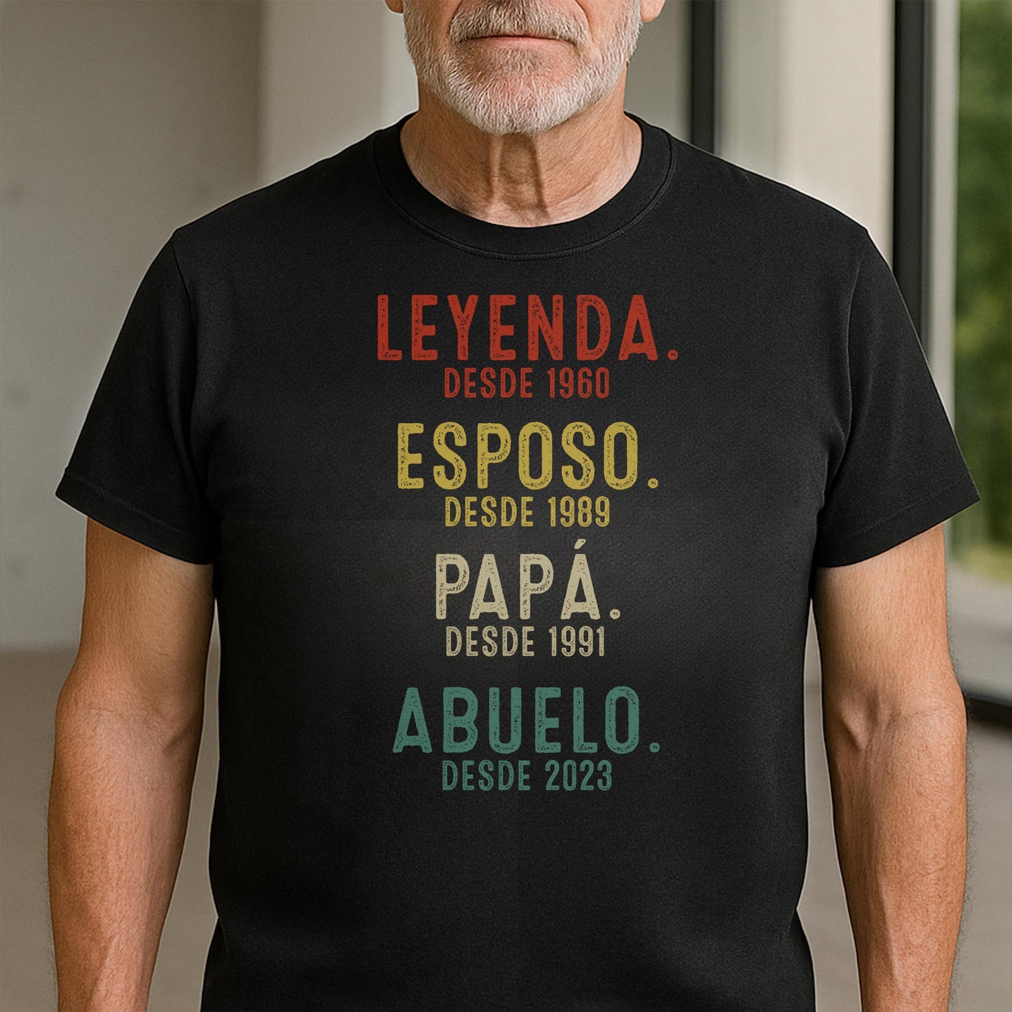 Leyenda Desde 1960, Esposo, Papa, Abuelo Custom Unisex T-shirt