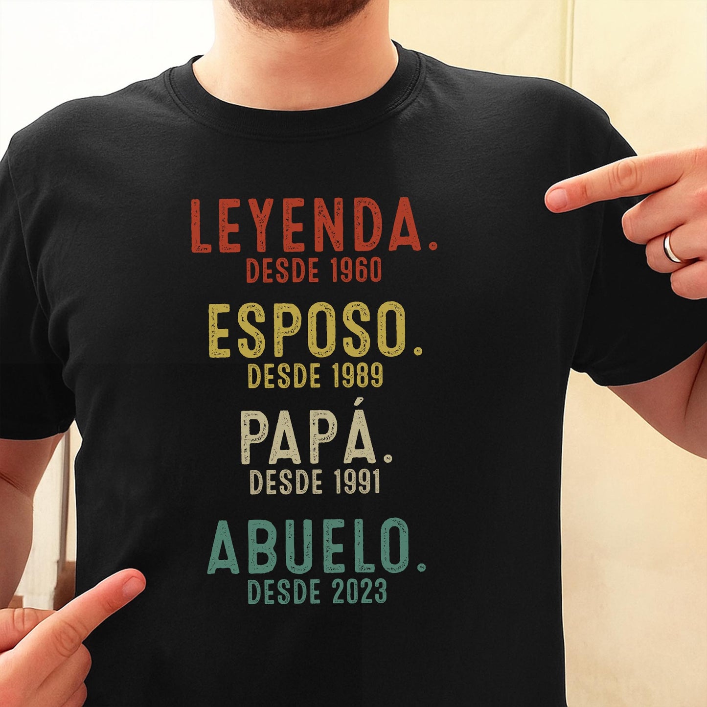 Leyenda Desde 1960, Esposo, Papa, Abuelo Custom Unisex T-shirt
