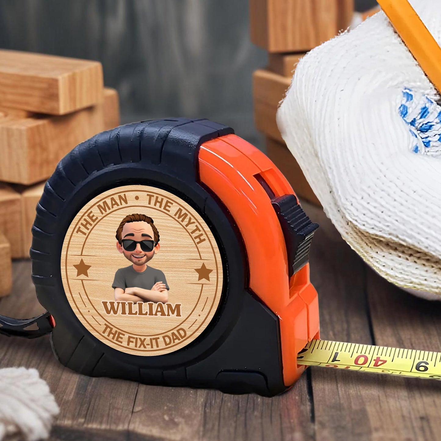 The Man The Myth The Fix-It Dad Tape Measure