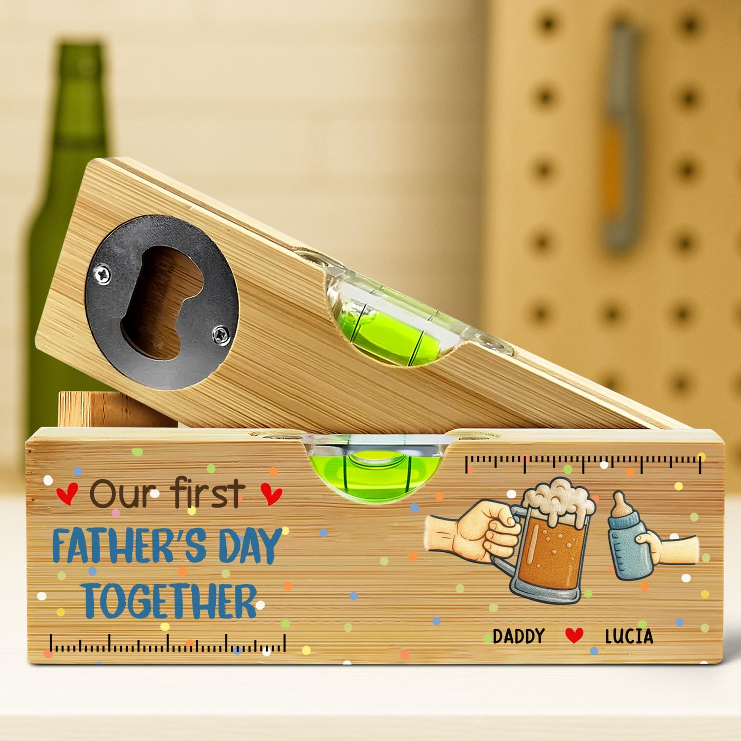 Our First Father's Day Together, Beer And Baby Bottle