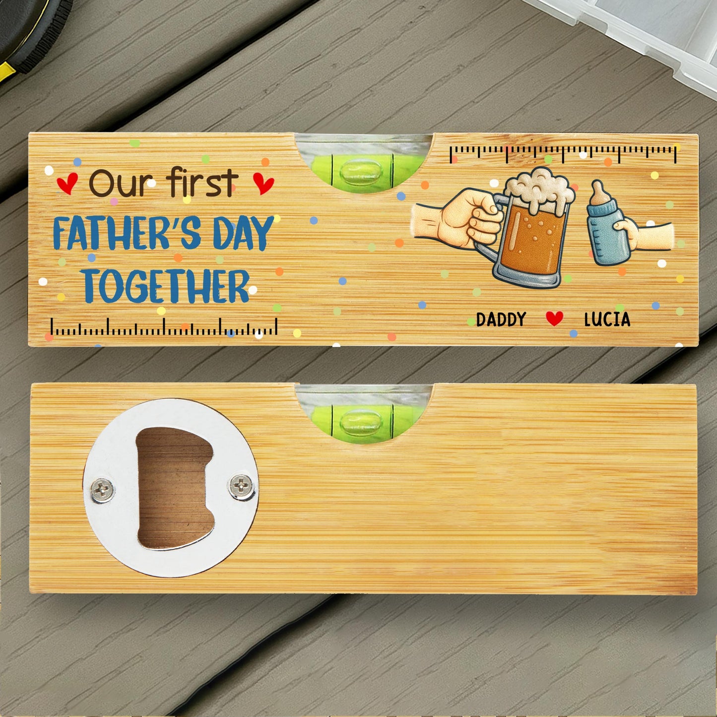 Our First Father's Day Together, Beer And Baby Bottle