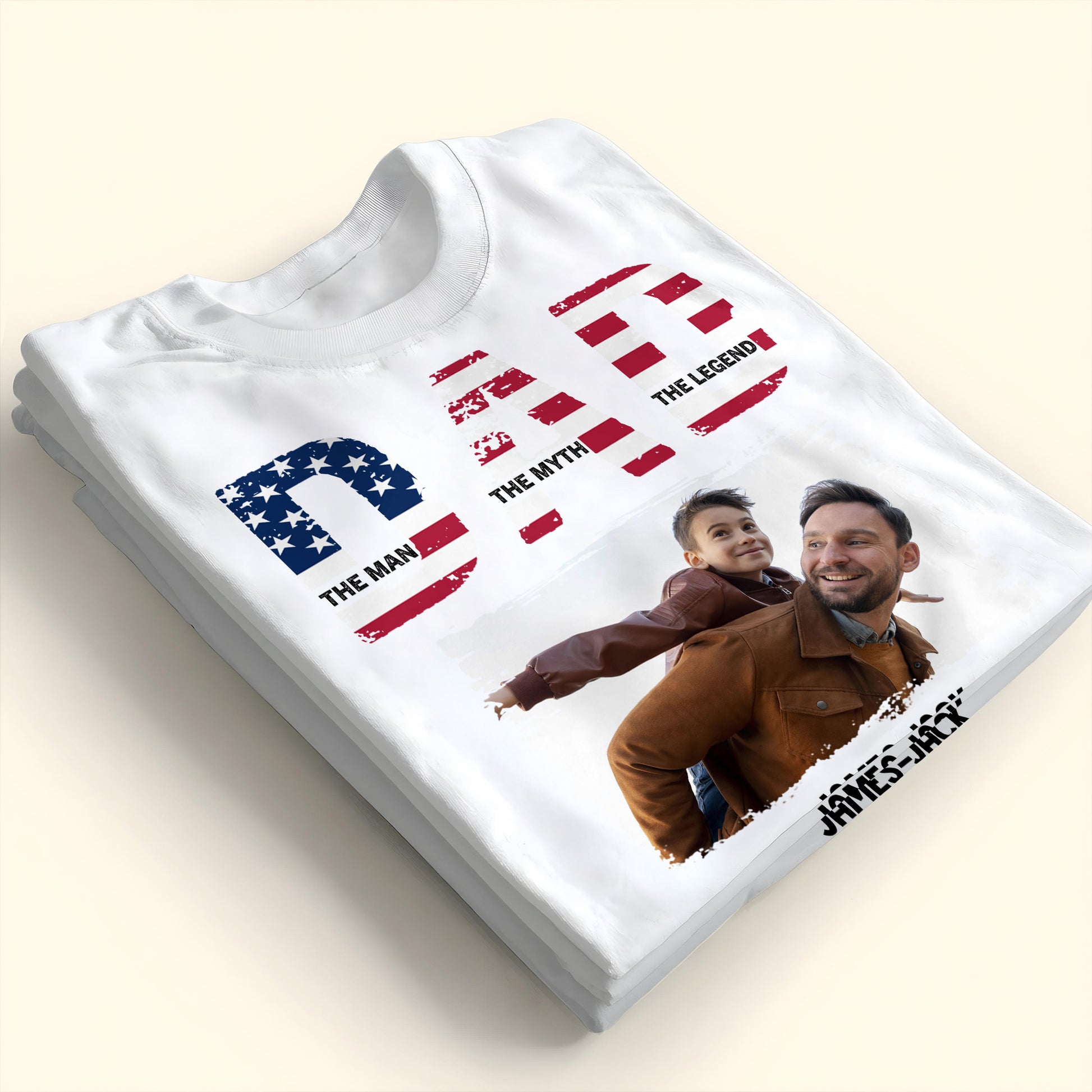Dad The Man The Myth The Legend Patriotic Design