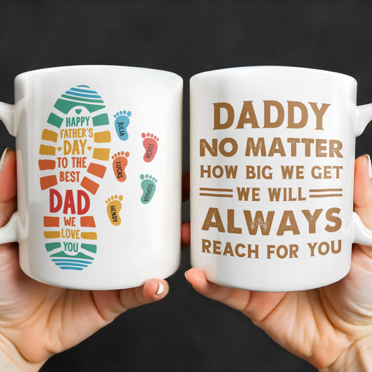 Daddy No Matter How Big We Get, Colorful Footprints