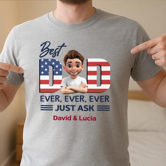 Best Dad Ever With American Flag