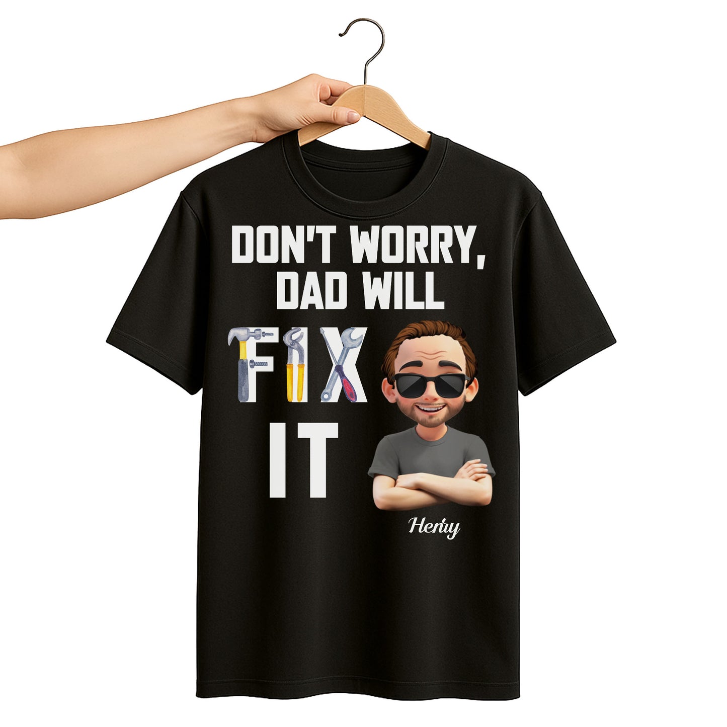 Don't Worry Dad Will Fix It Tools And Cartoon