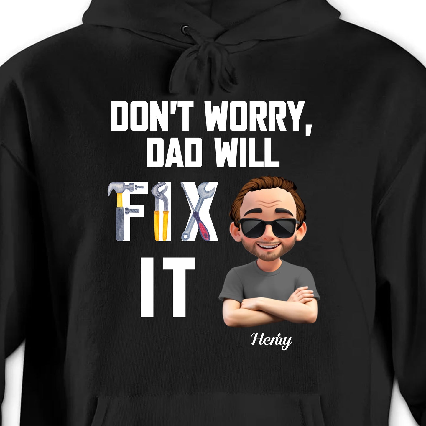 Don't Worry Dad Will Fix It Tools And Cartoon