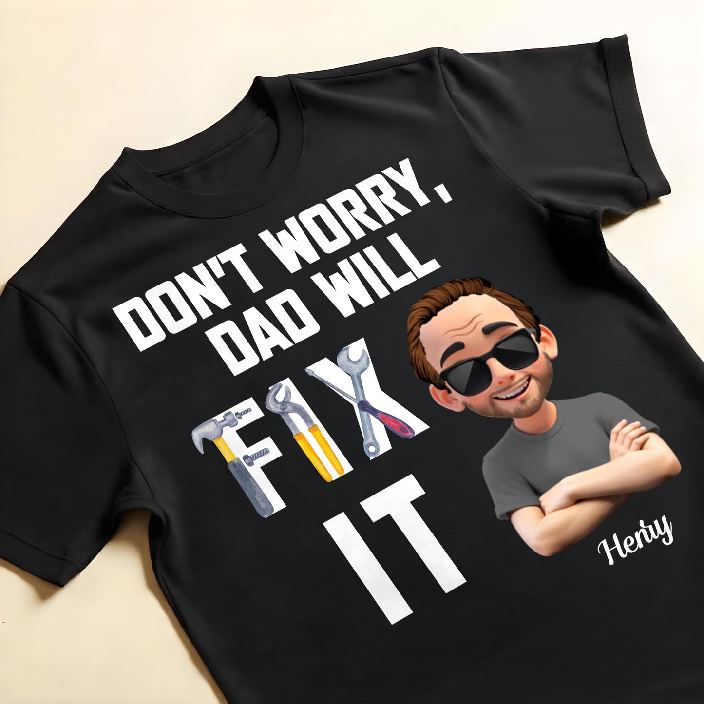 Don't Worry Dad Will Fix It Tools And Cartoon