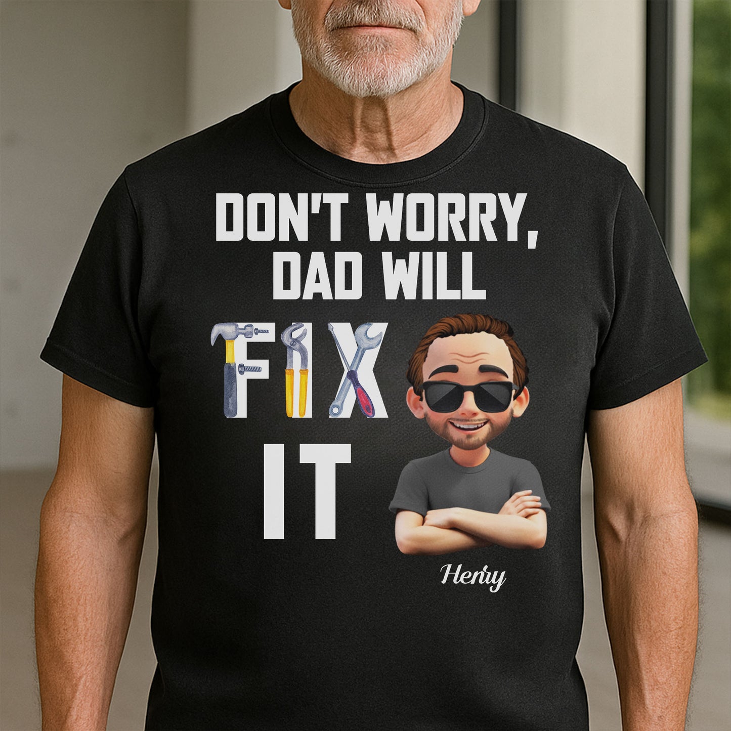 Don't Worry Dad Will Fix It Tools And Cartoon