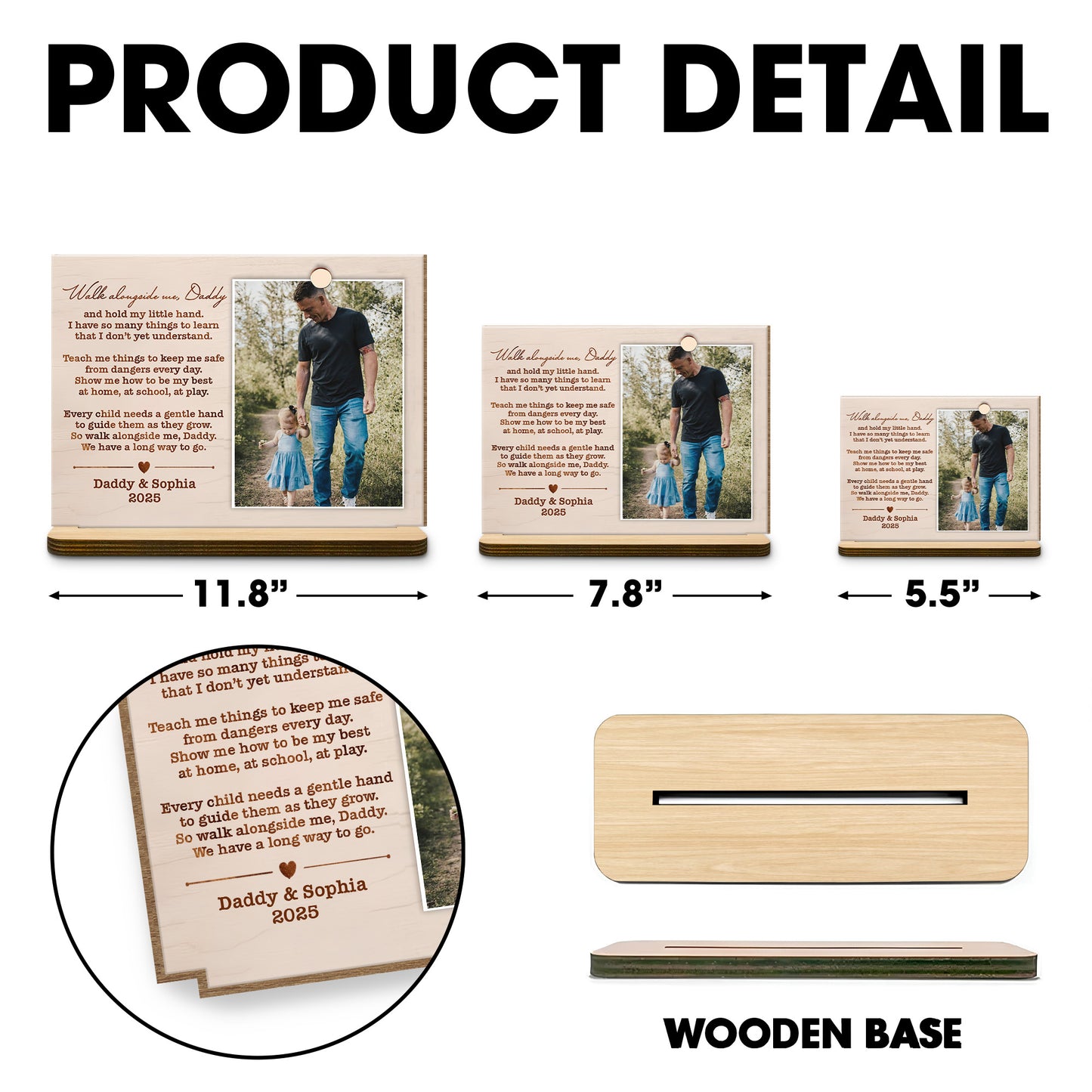 Walk Alongside Me, Daddy Nature Walk Plaque