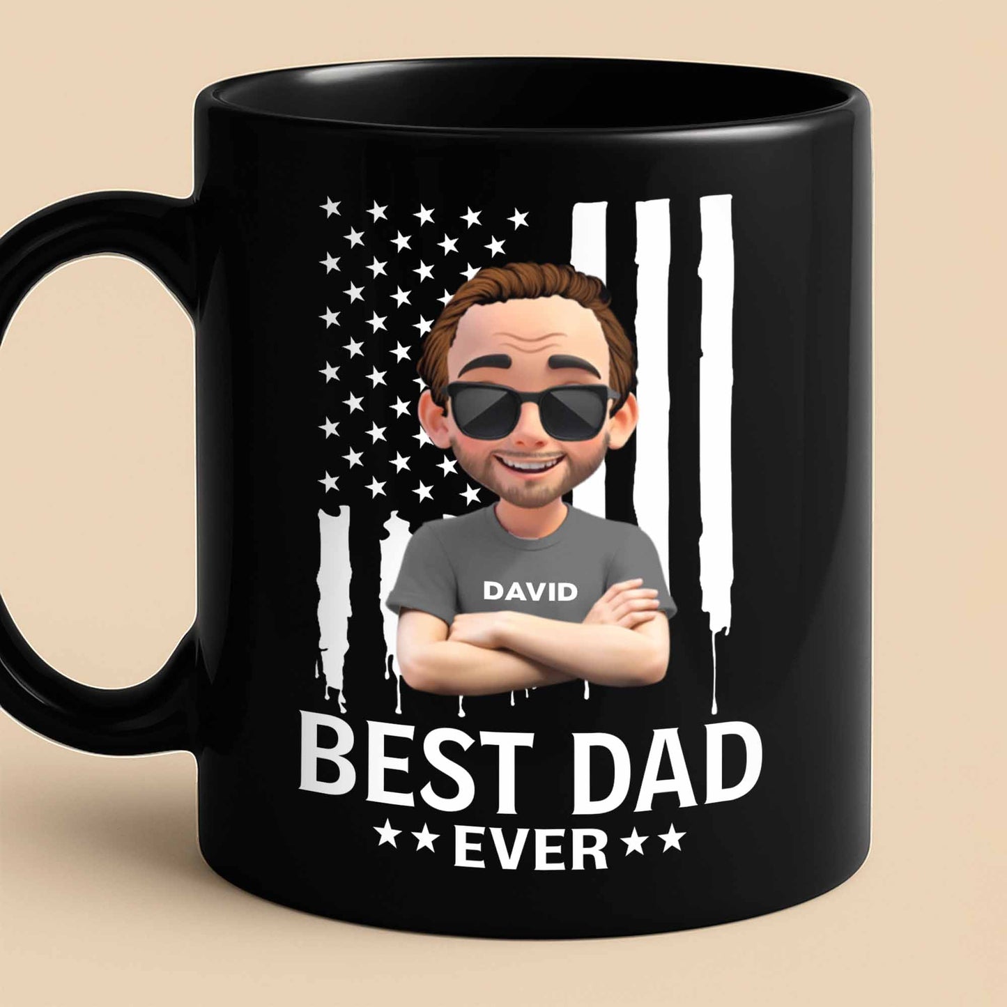 Best Dad Ever With Stars And Stripes