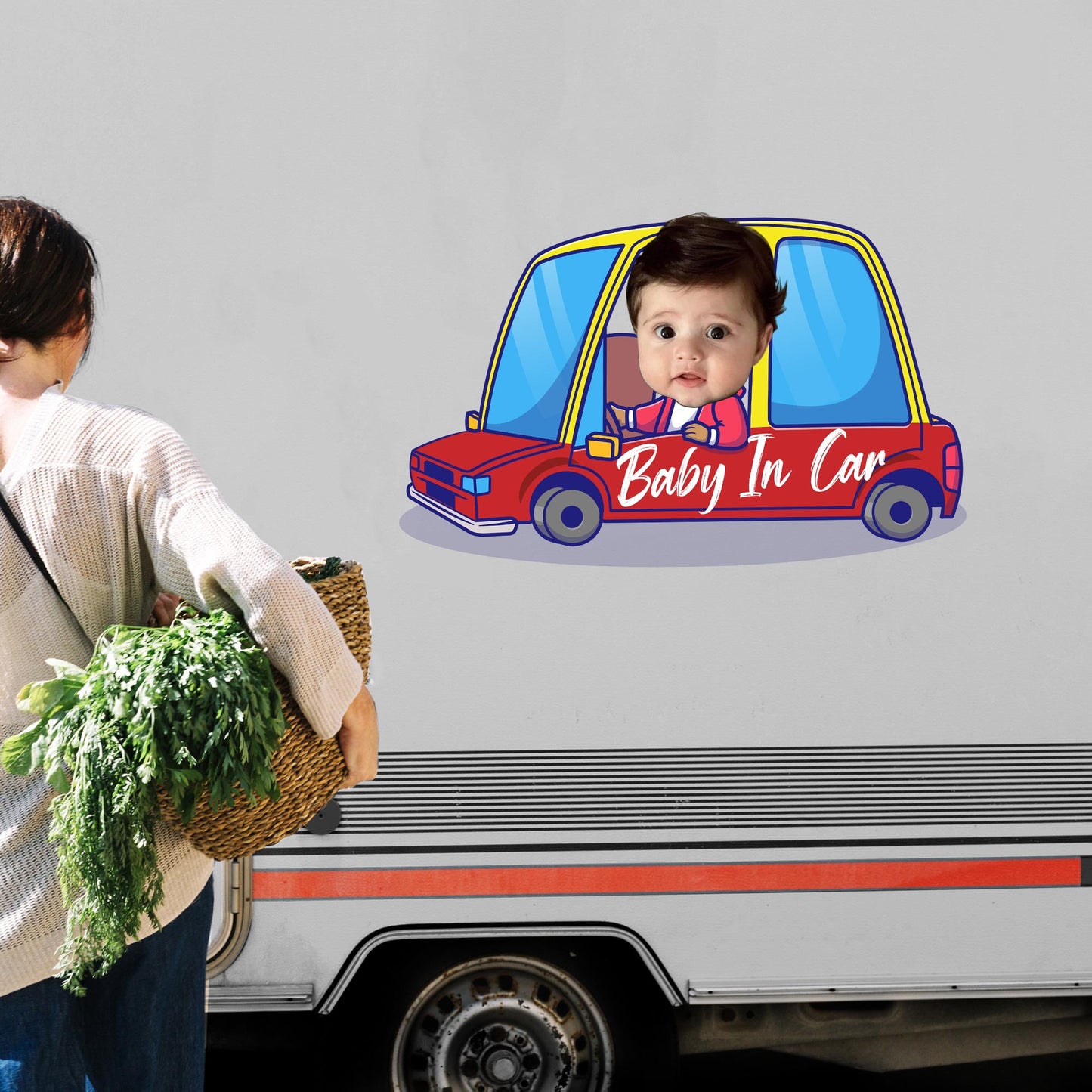 Baby In Car Decal Design