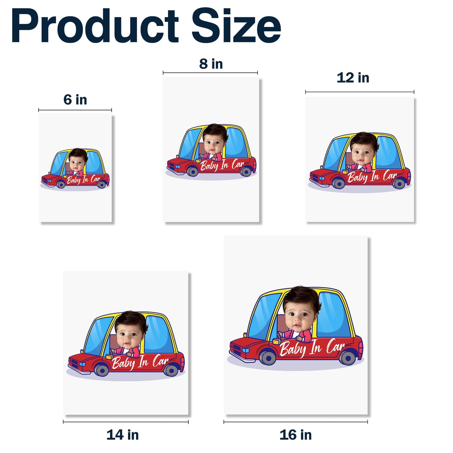 Baby In Car Decal Design