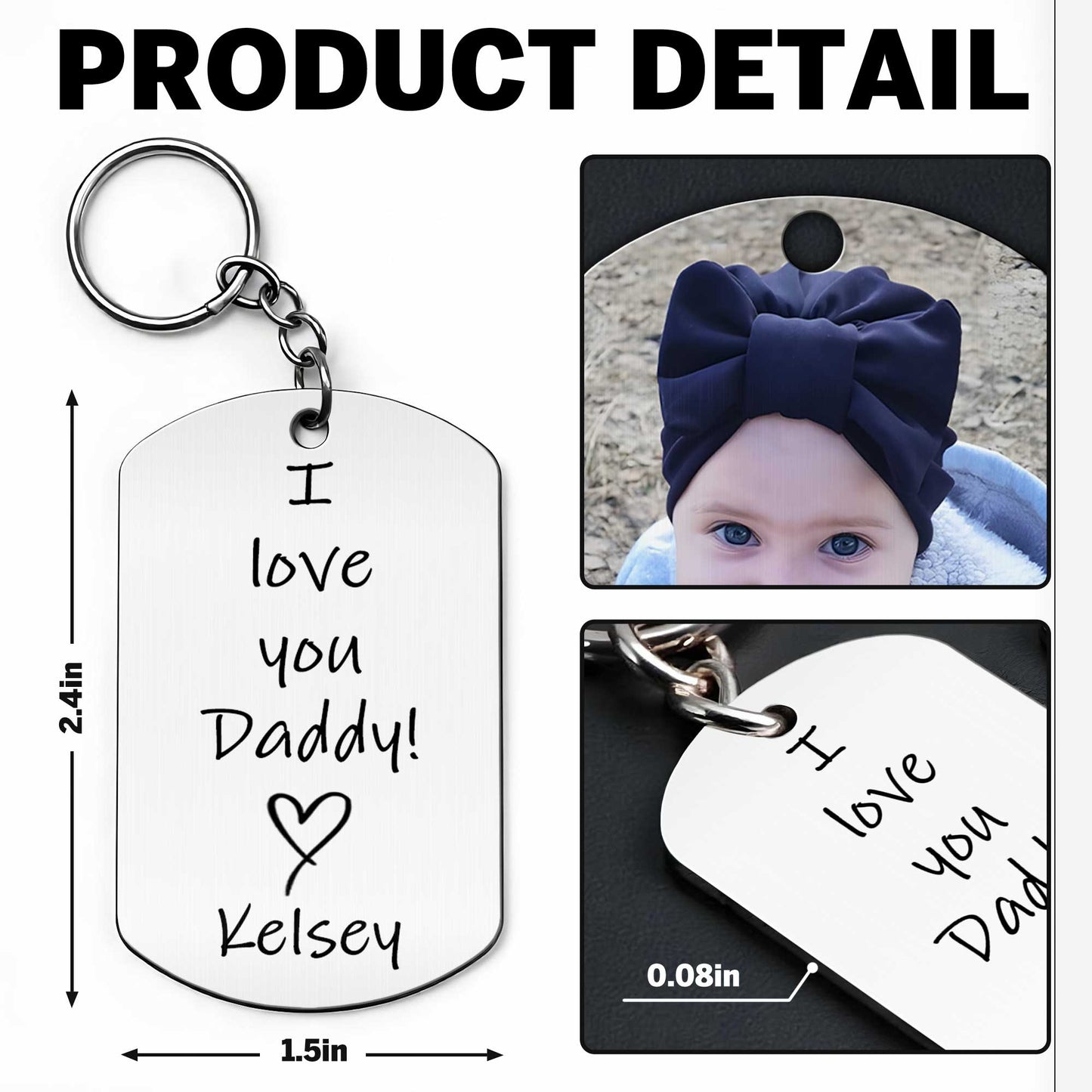 I Love You Daddy With Custom Baby Photo