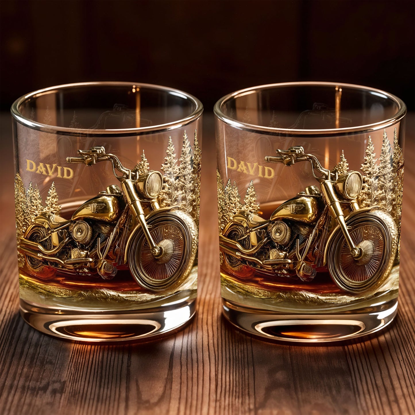 Celebrate Your Love For The Open Road - Personalized Custom Whiskey Glass - DAD262_RWG