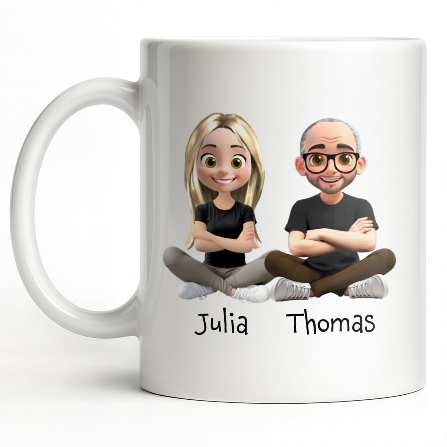 Our Bond Is Forever Side By Side Cartoon Couple