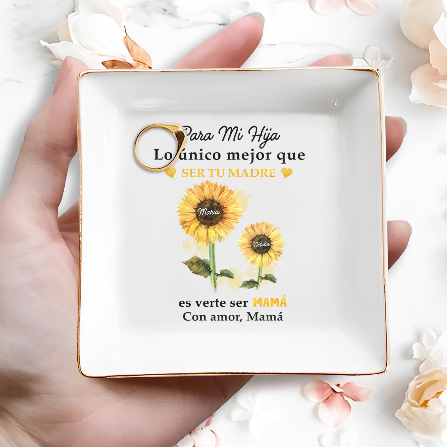 Para Mi Hija Lo único mejor que ser tu padre - Plat de bijoux personnalisé personnalisé - DAU001_SCRD