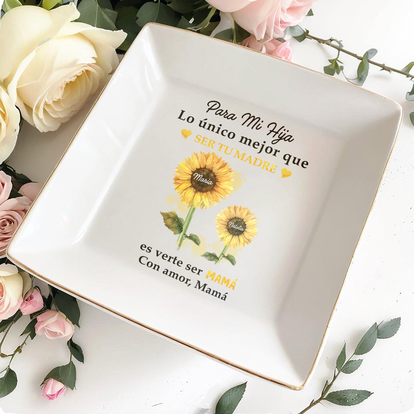 Para Mi Hija Lo único mejor que ser tu padre - Plat de bijoux personnalisé personnalisé - DAU001_SCRD