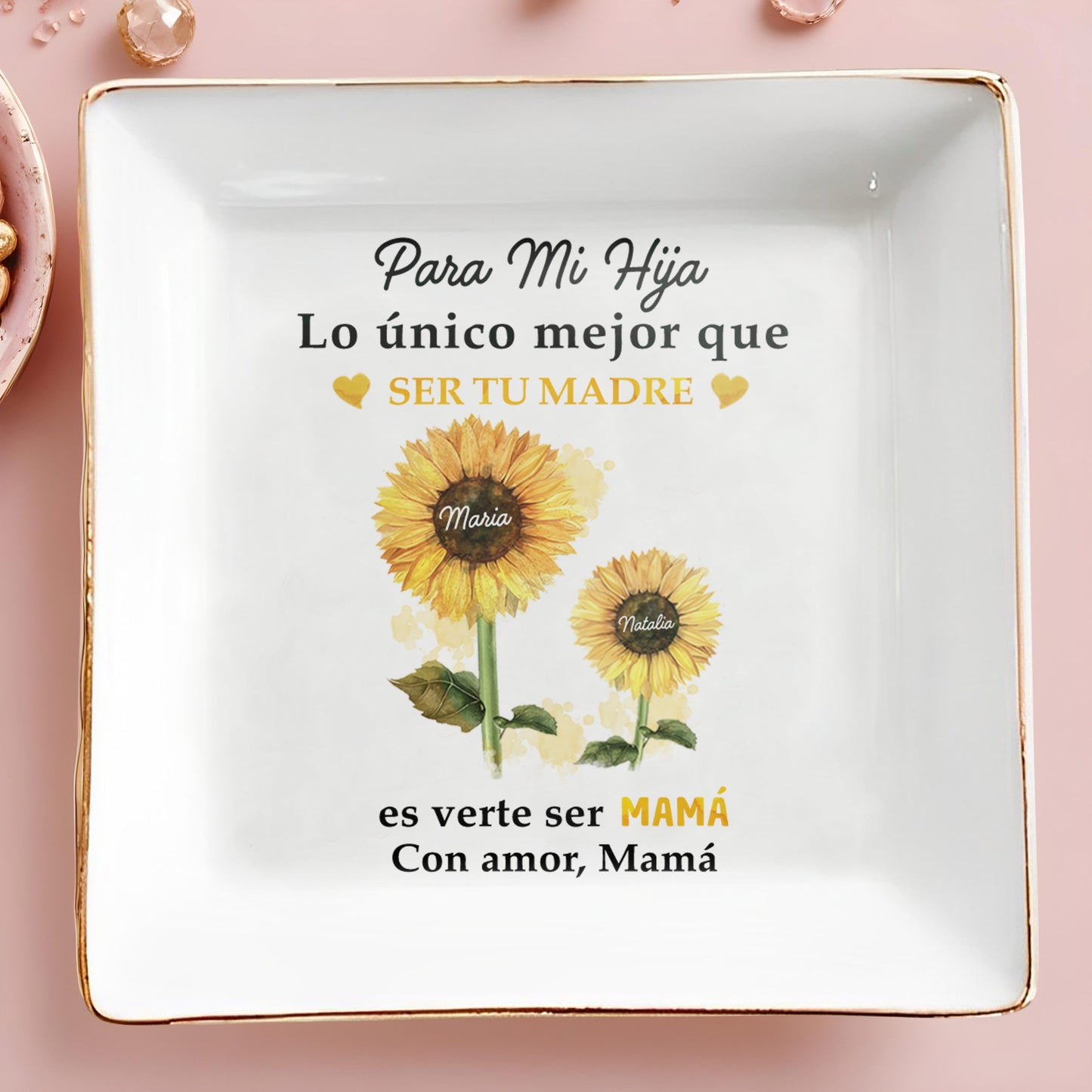 Para Mi Hija Lo único mejor que ser tu padre - Plat de bijoux personnalisé personnalisé - DAU001_SCRD