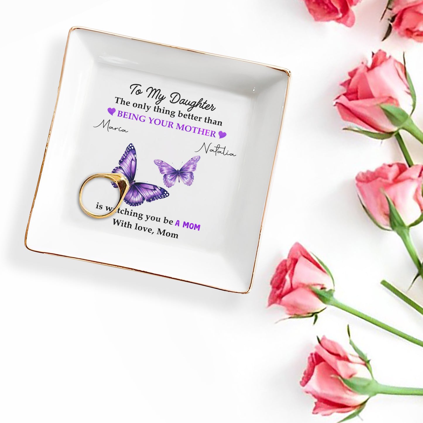 La seule chose qui soit meilleure que d'être ta mère - Plat à bijoux personnalisé - DAU002_SCRD