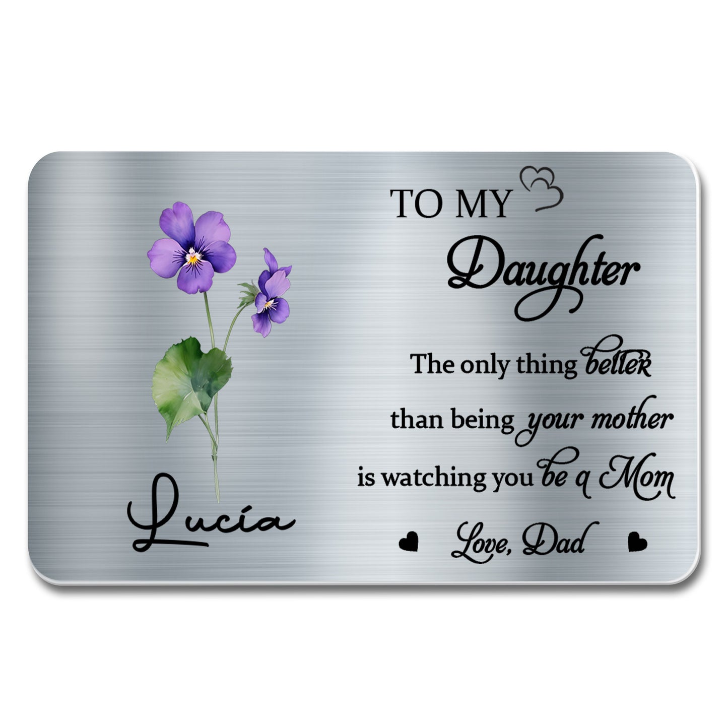 Flowers Hearts Message For Daughter
