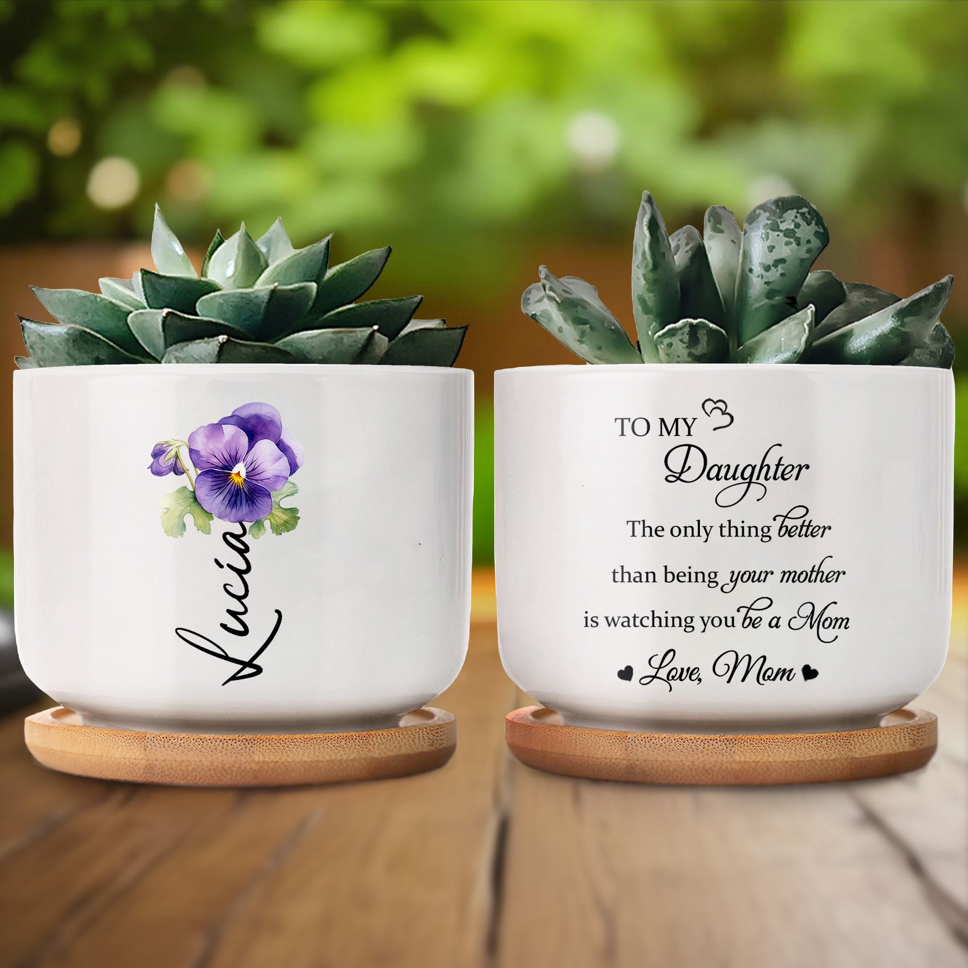 To My Daughter, The Only Thing Better Than Being Your Mother, Pansy Flower And Heart