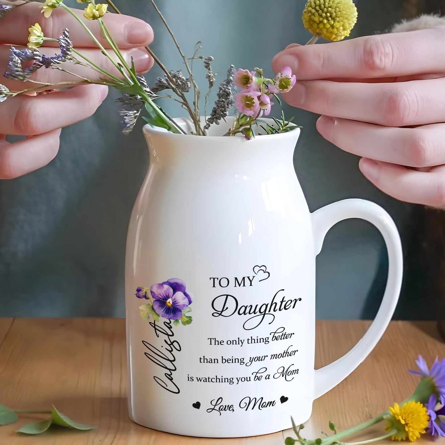 To My Daughter Watching You Be A Mom With Flowers