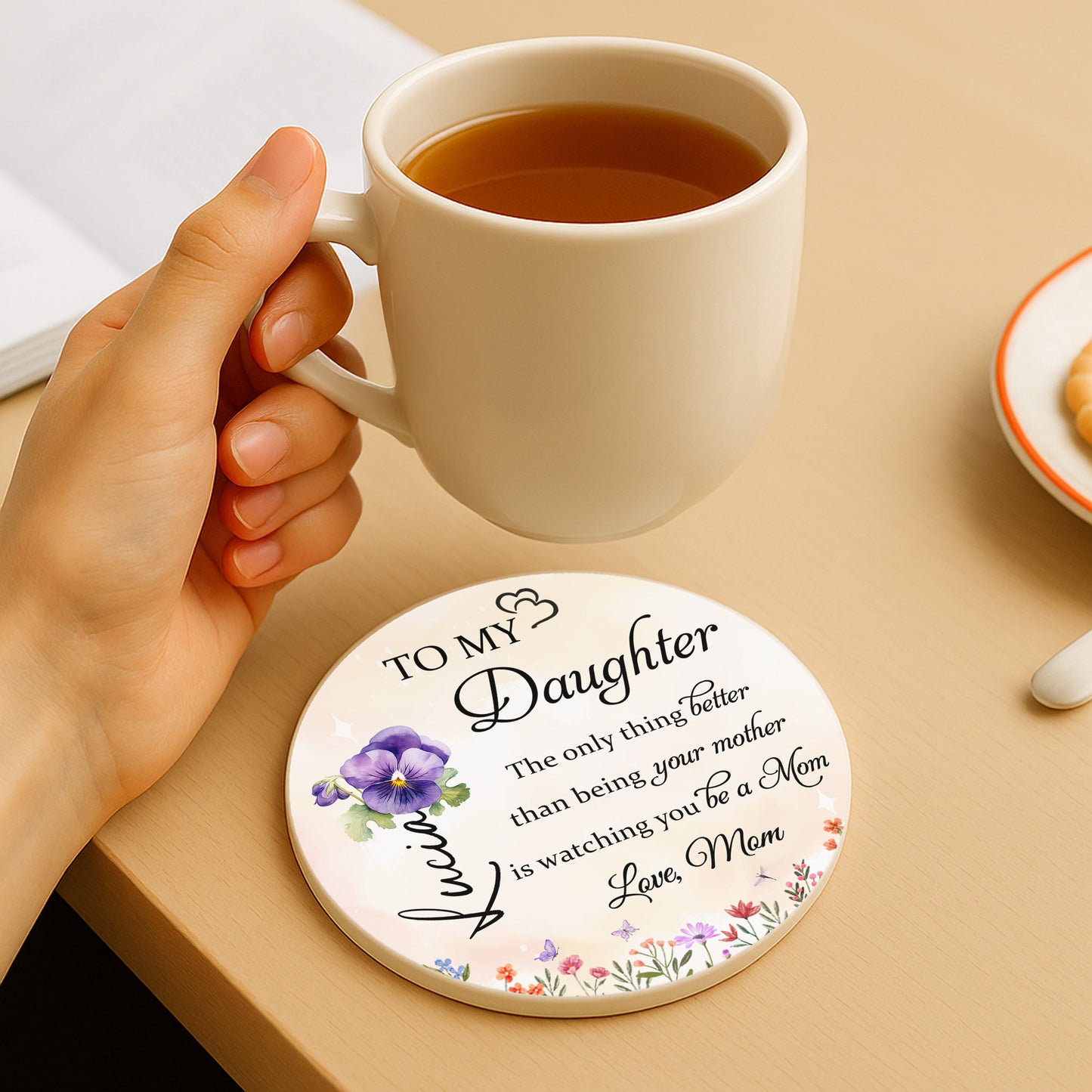To My Daughter, Love From Mom, Beautiful Floral Design