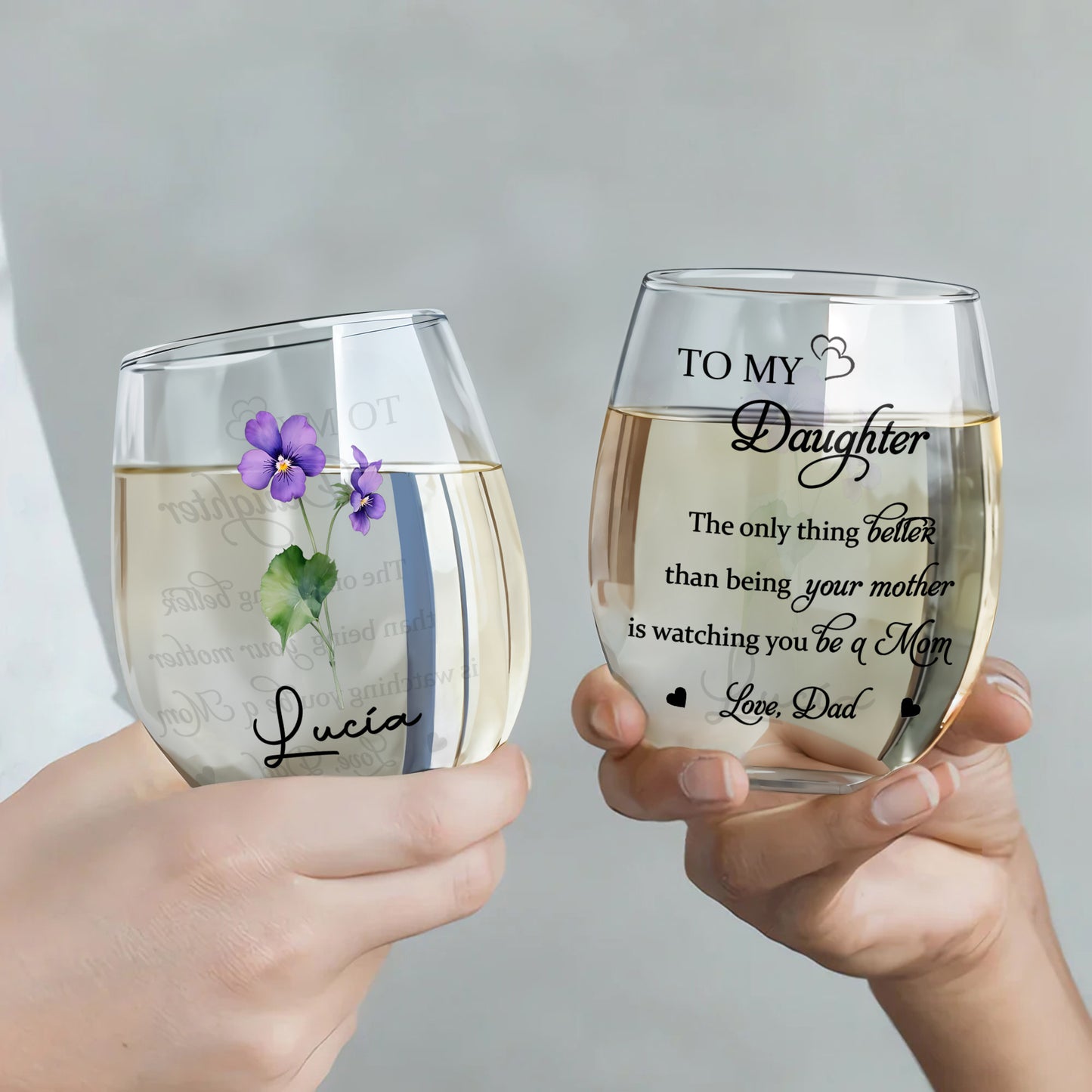 To My Daughter Watching You Be A Mom Heart Flower Design