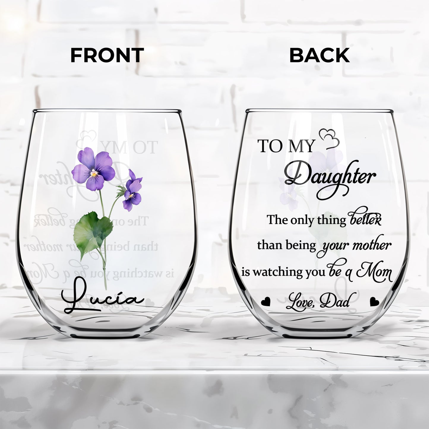 To My Daughter Watching You Be A Mom Heart Flower Design