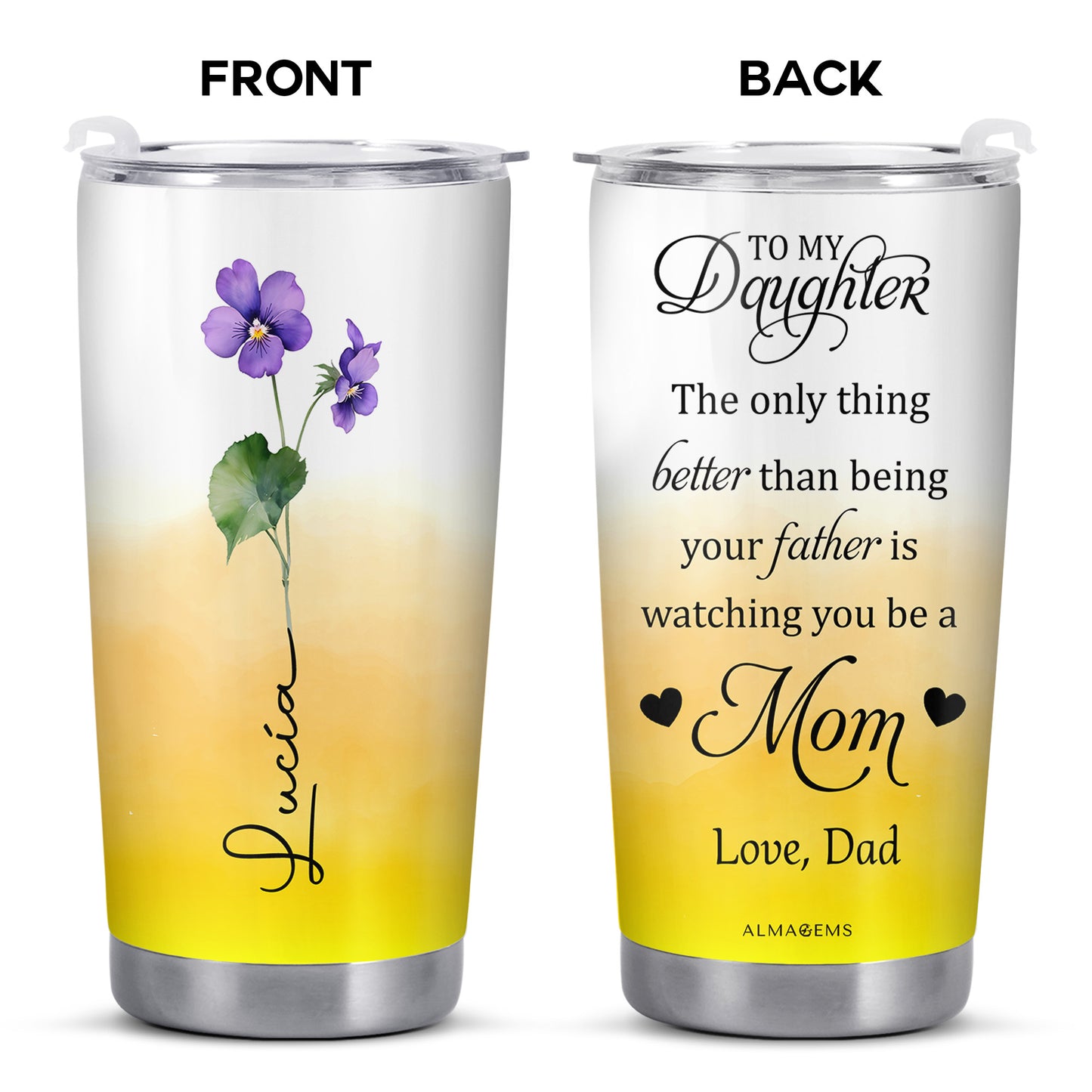 Watching You Be A Mom, Violets And Heart Design