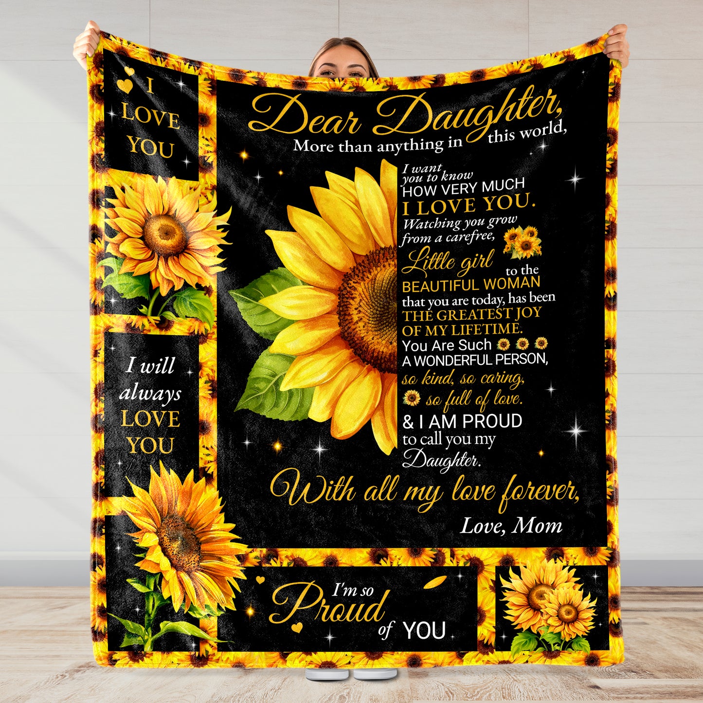 Dear Daughter Sunflower Blanket Full Of Love