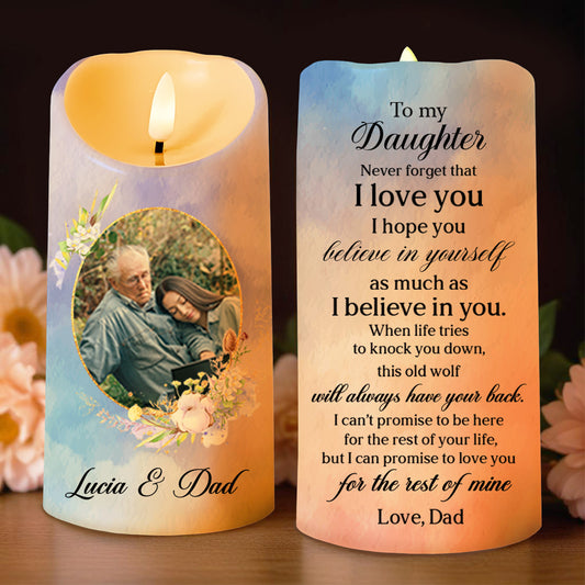 Love And Belief From Dad To Daughter Featuring Wolf And Flowers