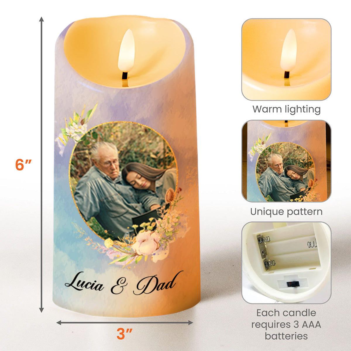 Love And Belief From Dad To Daughter Featuring Wolf And Flowers