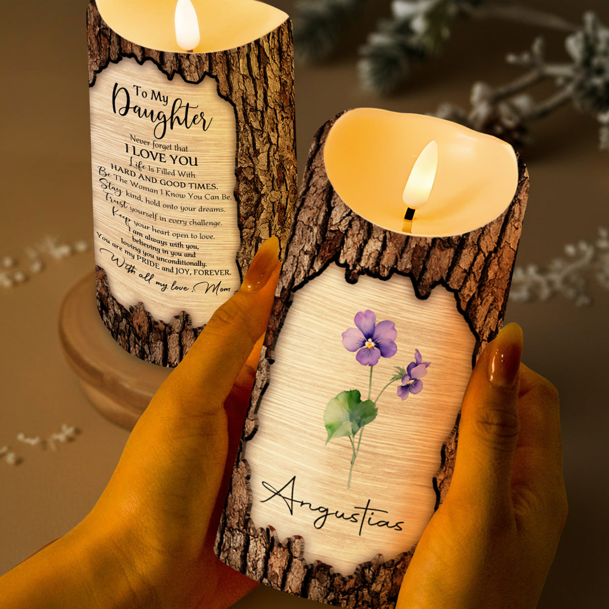 Love You Forever, Pride and Joy Floral Candle Design