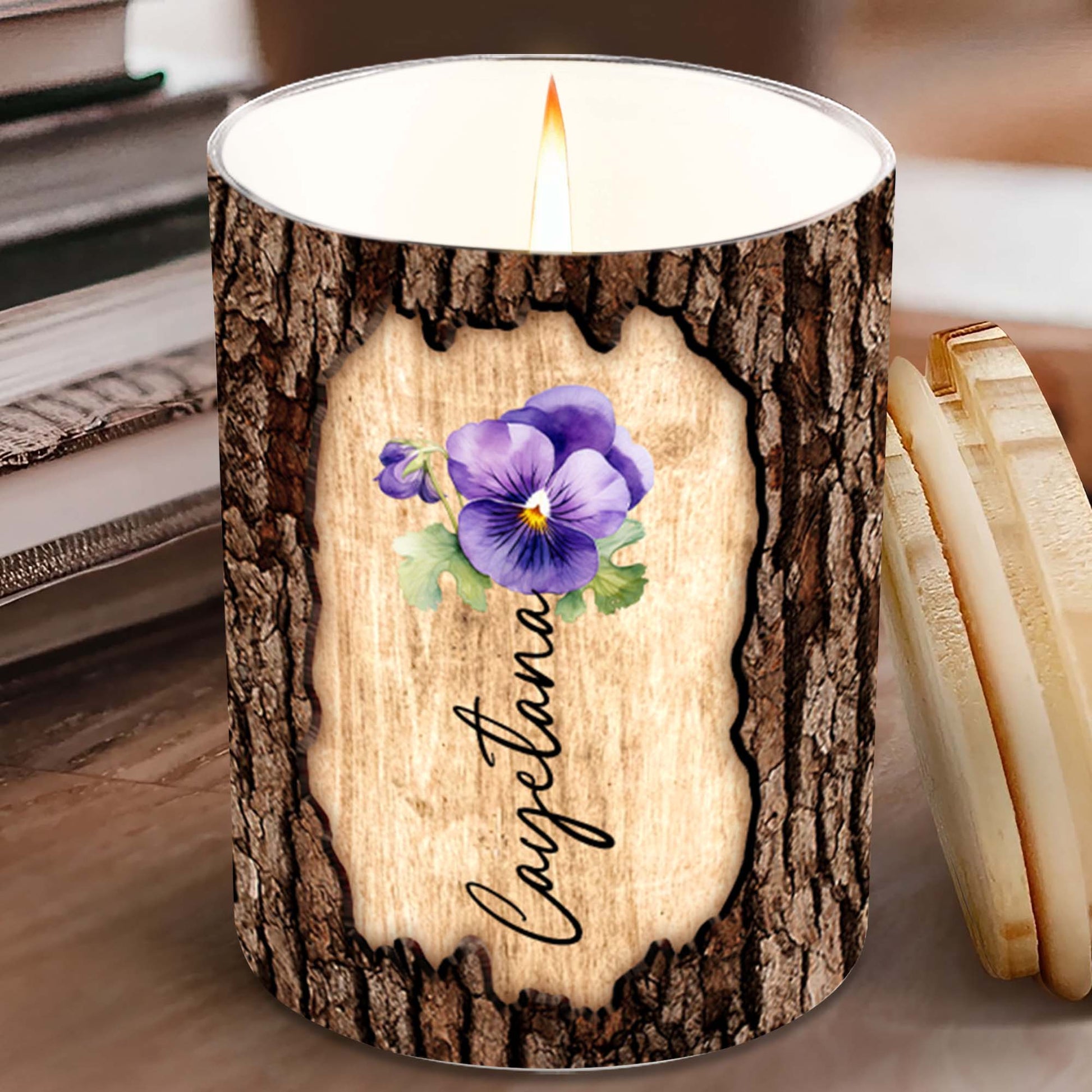 To My Daughter, Never Forget That I Love You, Wooden Texture and Flowers