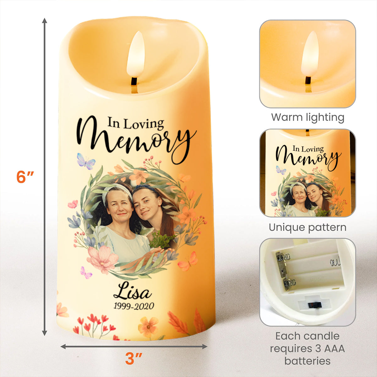 Heaven Is Beautiful Because They Have My Daughter Wreath Candle