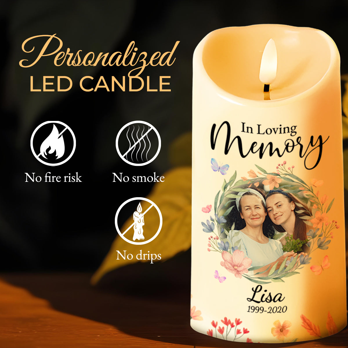 Heaven Is Beautiful Because They Have My Daughter Wreath Candle